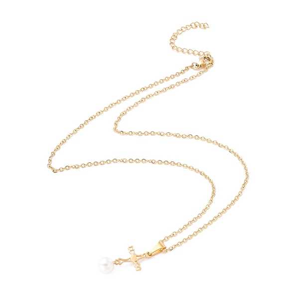PandaHall 304 Stainless Steel Necklaces, with Cross Pendant, Golden, 45.5cm 304 Stainless Steel
PandaHall 304 Stainless Steel Necklaces, with Cross Pendant, Golden, 45.5cm 304 Stainless Steel
