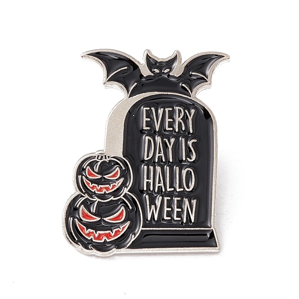 PandaHall Word Every Day Is Halloween Enamel Pin, Bat Tombstone Alloy Badge for Backpack Clothes, Planinum, Black, 28x21x1.5mm Pin: 1mm...
PandaHall Word Every Day Is Halloween Enamel Pin, Bat Tombstone Alloy Badge for Backpack Clothes, Planinum, Black, 28x21x1.5mm Pin: 1mm...