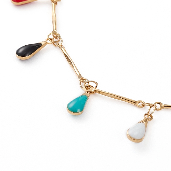 PandaHall 304 Stainless Steel Teardrop Pendant Necklaces, with Enamel and Bar Link Chains, Colorful, Golden, 16.14 inch(41cm) 304 Stainless...
PandaHall 304 Stainless Steel Teardrop Pendant Necklaces, with Enamel and Bar Link Chains, Colorful, Golden, 16.14 inch(41cm) 304 Stainless...