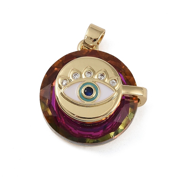 PandaHall Brass Micro Pave Cubic Zirconia with Glass Pendents, Long-Lasting Plated, Eye, Purple, 23x22x10.5mm, Hole: 6x3mm Brass+Cubic...
PandaHall Brass Micro Pave Cubic Zirconia with Glass Pendents, Long-Lasting Plated, Eye, Purple, 23x22x10.5mm, Hole: 6x3mm Brass+Cubic...