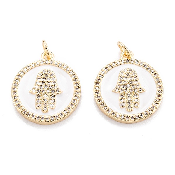 PandaHall Real 18K Gold Plated Brass Micro Pave Clear Cubic Zirconia Pendants, with Enamel and Jump Ring, Long-Lasting Plated, Flat Round..., White
PandaHall Real 18K Gold Plated Brass Micro Pave Clear Cubic Zirconia Pendants, with Enamel and Jump Ring, Long-Lasting Plated, Flat Round..., White