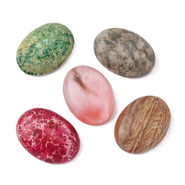 PandaHall Gemstone Cabochons, Oval, Mixed Stone, Mixed Color, 30x22x7mm Mixed Stone Oval Multicolor
PandaHall Gemstone Cabochons, Oval, Mixed Stone, Mixed Color, 30x22x7mm Mixed Stone Oval Multicolor