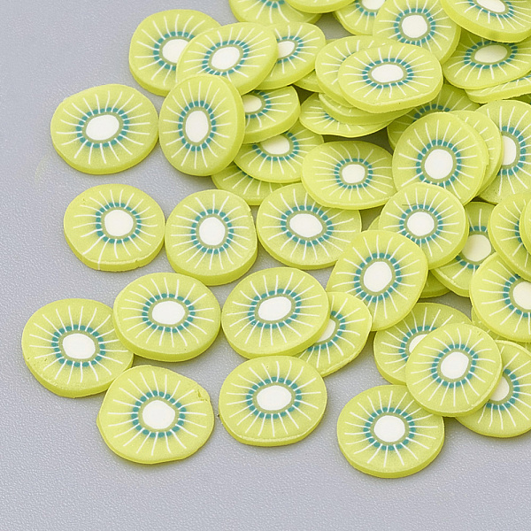 PandaHall Handmade Polymer Clay Nail Art Decoration, Fashion Nail Care, No Hole, Fruit, Kiwi fruit, Green Yellow, 3.5~9x3.5~8x0.1~3mm...
PandaHall Handmade Polymer Clay Nail Art Decoration, Fashion Nail Care, No Hole, Fruit, Kiwi fruit, Green Yellow, 3.5~9x3.5~8x0.1~3mm...