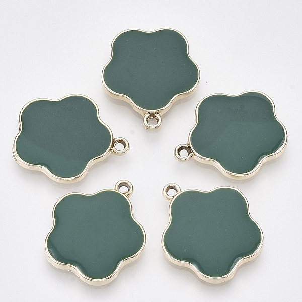 PandaHall Eco-Friendly Alloy Enamel Pendants, Flower, Light Gold, Dark Sea Green, 22.5x19.5x2mm, Hole: 1.6mm Alloy+Enamel Flower Green
PandaHall Eco-Friendly Alloy Enamel Pendants, Flower, Light Gold, Dark Sea Green, 22.5x19.5x2mm, Hole: 1.6mm Alloy+Enamel Flower Green