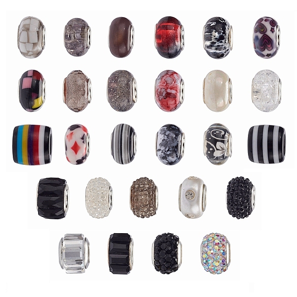 PandaHall Acrylic & Resin & Polymer Clay Rhinestone European Beads, Large Hole Beads, with Silver Color Core, Rondelle, Mixed Color, Beads..., Multicolor
PandaHall Acrylic & Resin & Polymer Clay Rhinestone European Beads, Large Hole Beads, with Silver Color Core, Rondelle, Mixed Color, Beads..., Multicolor
