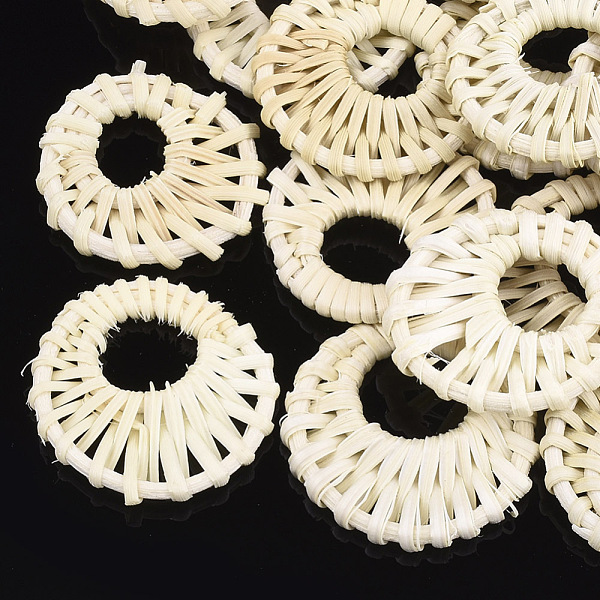 PandaHall Handmade Reed Cane/Rattan Woven Pendants, For Making Straw Earrings and Necklaces, Flat Round, Lemon Chiffon, 38~48x5mm, Hole..., Yellow
PandaHall Handmade Reed Cane/Rattan Woven Pendants, For Making Straw Earrings and Necklaces, Flat Round, Lemon Chiffon, 38~48x5mm, Hole..., Yellow