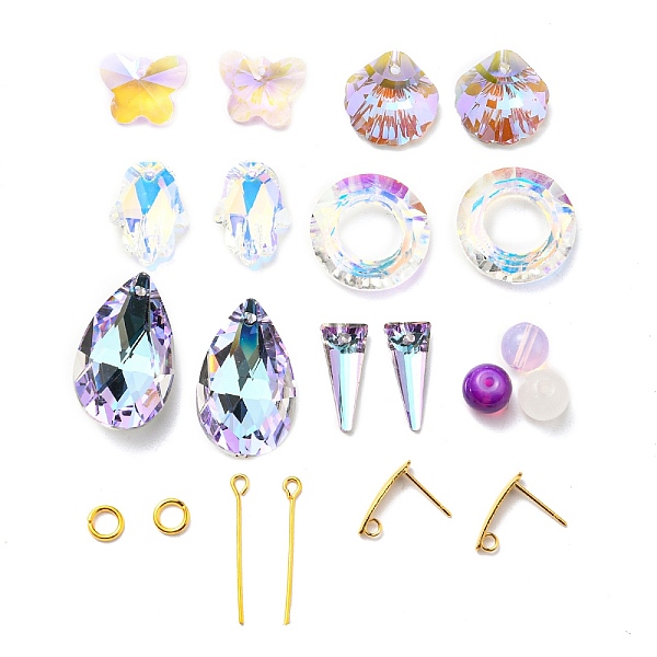 PandaHall DIY Bling Drop Earring Making Kit, Including Butterfly & Shell & Teardrop & Triangle Glass Pendants & Linking Rings & Beads..., Multicolor
PandaHall DIY Bling Drop Earring Making Kit, Including Butterfly & Shell & Teardrop & Triangle Glass Pendants & Linking Rings & Beads..., Multicolor