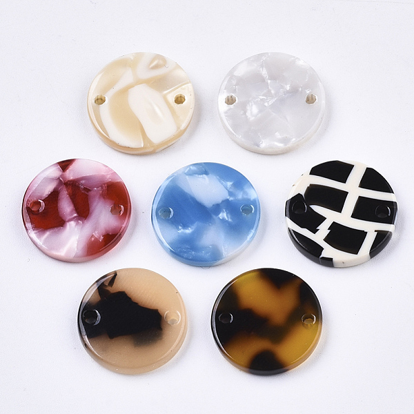 PandaHall Cellulose Acetate(Resin) Links Connectors, Flat Round, Mixed Color, 15.5x2.5mm, Hole: 1.5mm Cellulose Acetate Flat Round..., Multicolor
PandaHall Cellulose Acetate(Resin) Links Connectors, Flat Round, Mixed Color, 15.5x2.5mm, Hole: 1.5mm Cellulose Acetate Flat Round..., Multicolor