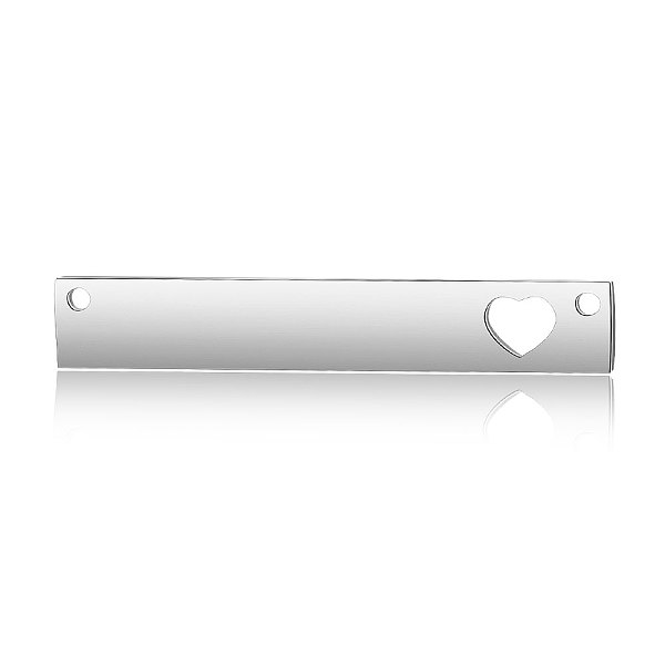 PandaHall 201 Stainless Steel Links Connectors, Manual Polishing, Rectangle with Heart, Stainless Steel Color, 36x6x1.7mm, Hole: 1.4mm 201...
PandaHall 201 Stainless Steel Links Connectors, Manual Polishing, Rectangle with Heart, Stainless Steel Color, 36x6x1.7mm, Hole: 1.4mm 201...
