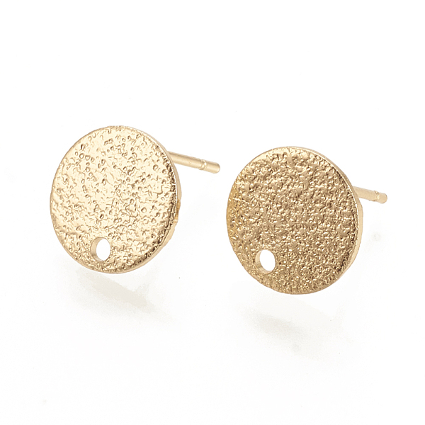 PandaHall Hammered Brass Stud Earring Findings, Flat Round, Nickel Free, Real 18K Gold Plated, 10mm, Hole: 1mm, Pin: 0.6mm Brass Flat Round
PandaHall Hammered Brass Stud Earring Findings, Flat Round, Nickel Free, Real 18K Gold Plated, 10mm, Hole: 1mm, Pin: 0.6mm Brass Flat Round