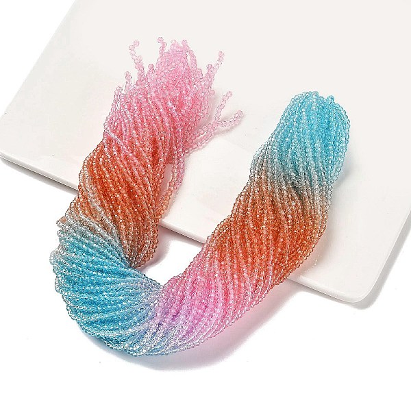 PandaHall Transparent Painted Glass Beads Strands, Faceted, Rondelle, Colorful, 2.6x2.5mm, Hole: 0.5mm, about 130pcs/strand, 12.99''(33cm)...
PandaHall Transparent Painted Glass Beads Strands, Faceted, Rondelle, Colorful, 2.6x2.5mm, Hole: 0.5mm, about 130pcs/strand, 12.99''(33cm)...