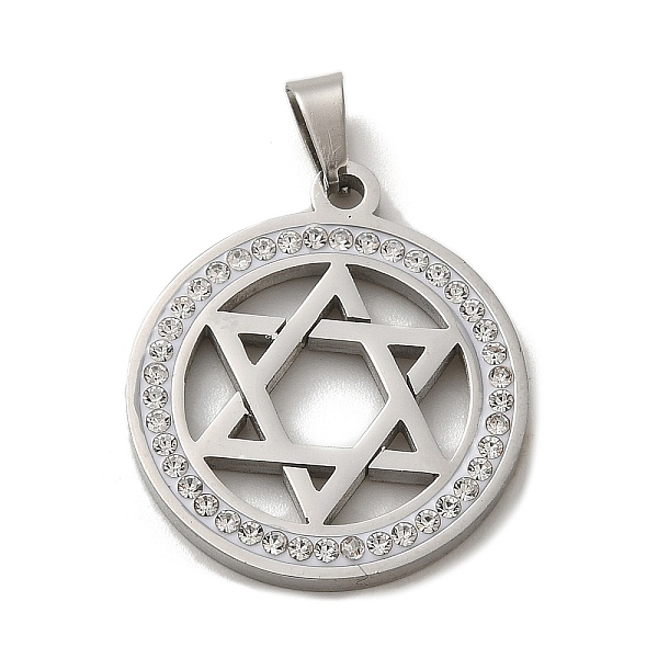 PandaHall 304 Stainless Steel with Rhinestone Pendants, Hexagram, Stainless Steel Color, 25x22x2mm, Hole: 6x3.4mm Stainless Steel+Rhinestone..., Clear
PandaHall 304 Stainless Steel with Rhinestone Pendants, Hexagram, Stainless Steel Color, 25x22x2mm, Hole: 6x3.4mm Stainless Steel+Rhinestone..., Clear