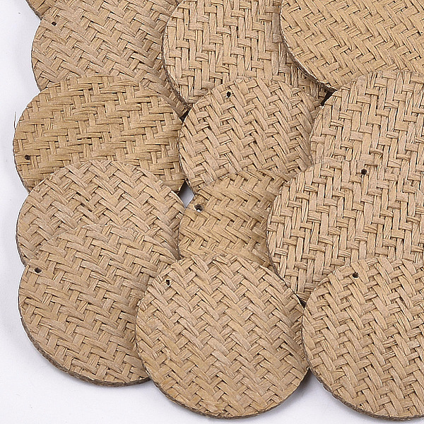PandaHall Handmade Straw Woven Pendants, Flat Round, Peru, 40.5x2mm, Hole: 0.8mm Rattan Flat Round Brown
PandaHall Handmade Straw Woven Pendants, Flat Round, Peru, 40.5x2mm, Hole: 0.8mm Rattan Flat Round Brown
