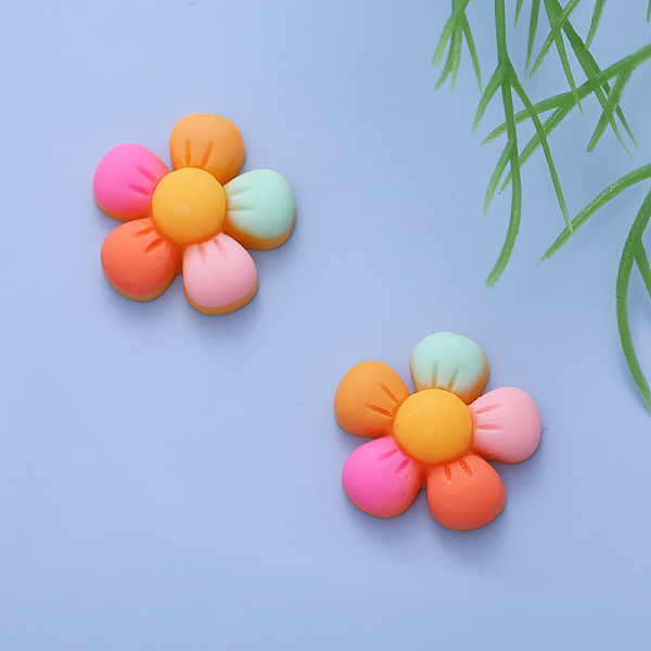 PandaHall Opaque Resin Cabochons, Rainbow Color Flower, Colorful, 20mm Resin Flower
PandaHall Opaque Resin Cabochons, Rainbow Color Flower, Colorful, 20mm Resin Flower