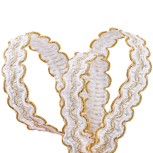 PandaHall FINGERINSPIRE 13 Yards Gimp Braid Trim Gold Edge Woven Braid Trim 1/2 inch White Metallic S Wave Braid Trim Sewing Polyester...
PandaHall FINGERINSPIRE 13 Yards Gimp Braid Trim Gold Edge Woven Braid Trim 1/2 inch White Metallic S Wave Braid Trim Sewing Polyester...