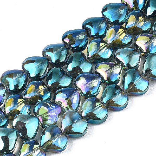 PandaHall Electroplate Glass Beads Strands, AB Color, Heart, Cadet Blue, 9~10x10x5.5mm, Hole: 0.8mm, about 70~71pcs/strand, 25.20 inch~...
PandaHall Electroplate Glass Beads Strands, AB Color, Heart, Cadet Blue, 9~10x10x5.5mm, Hole: 0.8mm, about 70~71pcs/strand, 25.20 inch~...