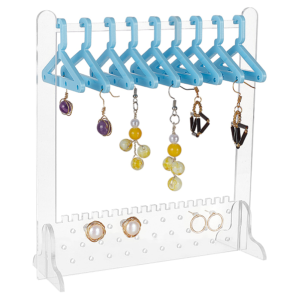 PandaHall 1 Set Acrylic Earring Display Stands, Clothes Hanger Shaped Earring Organizer Holder with 10Pcs Sky Blue Hangers, Clear, Finish...
PandaHall 1 Set Acrylic Earring Display Stands, Clothes Hanger Shaped Earring Organizer Holder with 10Pcs Sky Blue Hangers, Clear, Finish...