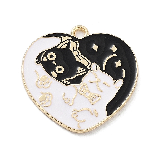 PandaHall Alloy Enamel Pendants, Golden, Cat Shape, Heart, 25x26x1mm, Hole: 2mm Alloy+Enamel Heart Black
PandaHall Alloy Enamel Pendants, Golden, Cat Shape, Heart, 25x26x1mm, Hole: 2mm Alloy+Enamel Heart Black