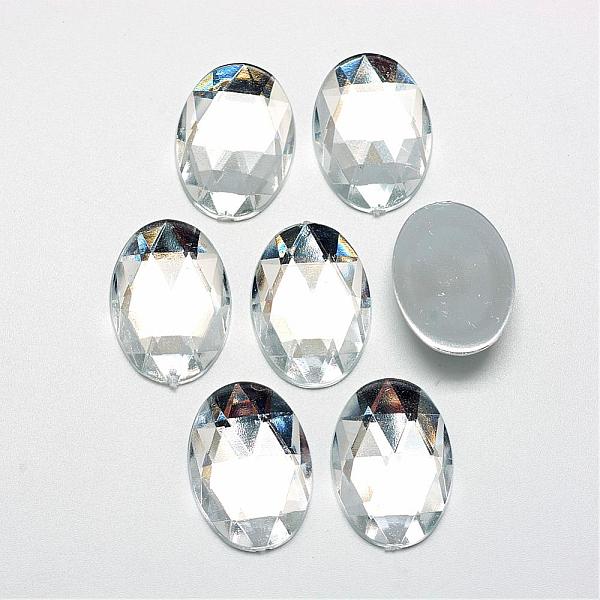 PandaHall Acrylic Rhinestone Flat Back Cabochons, Faceted, Bottom Silver Plated, Oval, Clear, 30x20x5mm Acrylic Rhinestone Oval Clear
PandaHall Acrylic Rhinestone Flat Back Cabochons, Faceted, Bottom Silver Plated, Oval, Clear, 30x20x5mm Acrylic Rhinestone Oval Clear
