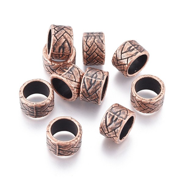 PandaHall Tibetan Style Alloy Beads, Large Hole Beads, Column, Red Copper, 13x8mm, Hole: 10mm Alloy Column
PandaHall Tibetan Style Alloy Beads, Large Hole Beads, Column, Red Copper, 13x8mm, Hole: 10mm Alloy Column