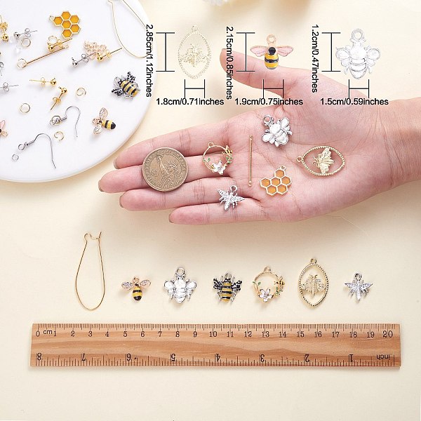 PandaHall DIY Bees Earring Making Kit, Including Alloy Enamel Pendants, 304 Stainless Steel Earring Hooks, Brass Post Earring Findings &..., Multicolor
PandaHall DIY Bees Earring Making Kit, Including Alloy Enamel Pendants, 304 Stainless Steel Earring Hooks, Brass Post Earring Findings &..., Multicolor