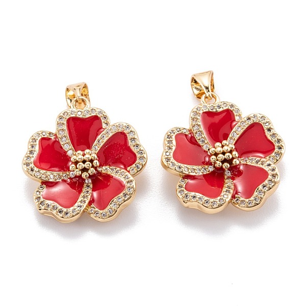 PandaHall Real 18K Gold Plated Brass Micro Pave Clear Cubic Zirconia Beads Pendant, with Enamel, Long-Lasting Plated, Flower, Red, 22x20x5mm...
PandaHall Real 18K Gold Plated Brass Micro Pave Clear Cubic Zirconia Beads Pendant, with Enamel, Long-Lasting Plated, Flower, Red, 22x20x5mm...