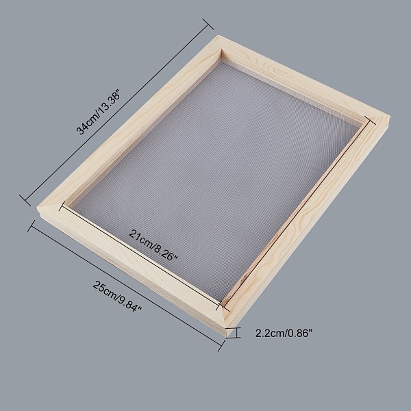 PandaHall Wooden Paper Making, Papermaking Mould Frame, Screen Tools, for DIY Paper Craft, BurlyWood, 34x25x2.2cm Wood Orange
PandaHall Wooden Paper Making, Papermaking Mould Frame, Screen Tools, for DIY Paper Craft, BurlyWood, 34x25x2.2cm Wood Orange
