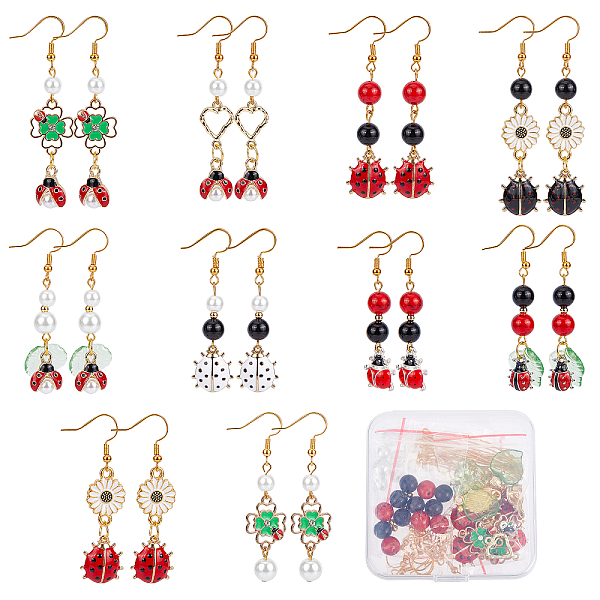 PandaHall SUNNYCLUE DIY Ladybird and Flower Dangle Earring Making Kit, Including Alloy Enamel Pendants & Links, Glass Pearl & Natural...
PandaHall SUNNYCLUE DIY Ladybird and Flower Dangle Earring Making Kit, Including Alloy Enamel Pendants & Links, Glass Pearl & Natural...