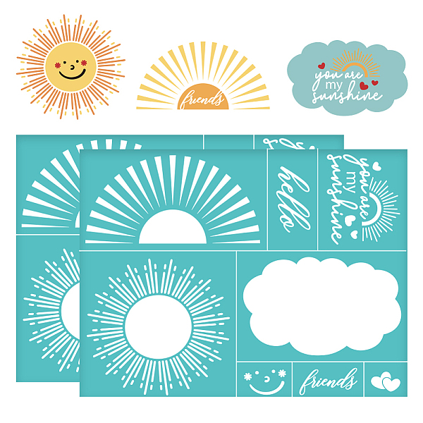 PandaHall OLYCRAFT 2Pcs 11x8.6 Inch Sun Cloud Self-Adhesive Silk Screen Printing Stencil You are My Sunshine Silk Screen Stencil Weather...
PandaHall OLYCRAFT 2Pcs 11x8.6 Inch Sun Cloud Self-Adhesive Silk Screen Printing Stencil You are My Sunshine Silk Screen Stencil Weather...