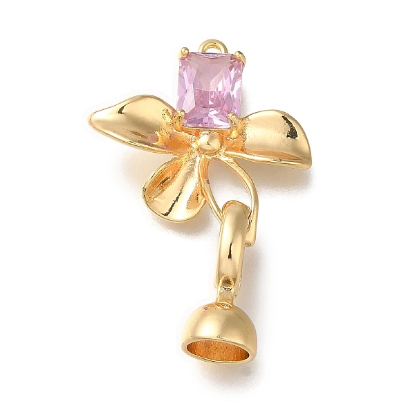 PandaHall Brass Fold Over Clasp, Micro Pave Pink Cubic Zirconia, Flower, Real 18K Gold Plated, 33mm Brass Flower
PandaHall Brass Fold Over Clasp, Micro Pave Pink Cubic Zirconia, Flower, Real 18K Gold Plated, 33mm Brass Flower