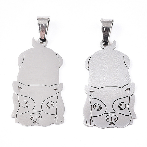 PandaHall 304 Stainless Steel Pendants, with Iron Snap On Bails , Bulldog Charm, Stainless Steel Color, 28x15.5x1mm, Hole: 7x3.5mm 304...
PandaHall 304 Stainless Steel Pendants, with Iron Snap On Bails , Bulldog Charm, Stainless Steel Color, 28x15.5x1mm, Hole: 7x3.5mm 304...