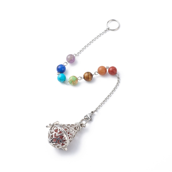 PandaHall Chakra Natural & Synthetic Mixed Gemstone Cone Dowsing Pendulums, Natural Dyed Lava Rock Essential Oil Diffuser Dangling, with 304..., Pink
PandaHall Chakra Natural & Synthetic Mixed Gemstone Cone Dowsing Pendulums, Natural Dyed Lava Rock Essential Oil Diffuser Dangling, with 304..., Pink