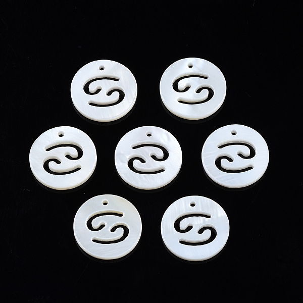 PandaHall Natural Freshwater Shell Charms, Flat Round with Twelve Constellations, Hollow, Cancer, 12x1.5mm, Hole: 0.9mm Freshwater Shell...
PandaHall Natural Freshwater Shell Charms, Flat Round with Twelve Constellations, Hollow, Cancer, 12x1.5mm, Hole: 0.9mm Freshwater Shell...