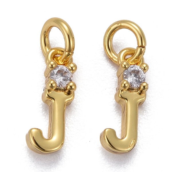PandaHall Brass Micro Pave Clear Cubic Zirconia Pendants, with Jump Rings, Real 18K Gold Plated, Long-Lasting Plated, Letter, Letter.J...
PandaHall Brass Micro Pave Clear Cubic Zirconia Pendants, with Jump Rings, Real 18K Gold Plated, Long-Lasting Plated, Letter, Letter.J...
