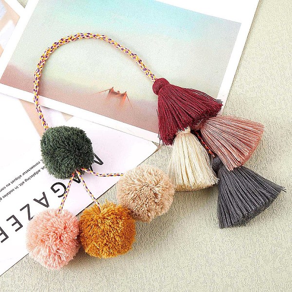 PandaHall Tassel Boho Pom Pom Handbag Decor, 21 Inch Straw Bag Charms Ornaments For Women, Handmade Decor (Multicolor), Colorful, 540x38mm...
PandaHall Tassel Boho Pom Pom Handbag Decor, 21 Inch Straw Bag Charms Ornaments For Women, Handmade Decor (Multicolor), Colorful, 540x38mm...
