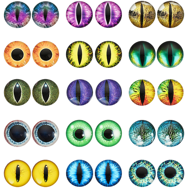 PandaHall CHGCRAFT 30Pcs 15 Style Luminous Cat Eyes Glass Cabochons Glow in The Dark Contact Lenses Half Round Animal Eyes Flatbacks for DIY..., Multicolor
PandaHall CHGCRAFT 30Pcs 15 Style Luminous Cat Eyes Glass Cabochons Glow in The Dark Contact Lenses Half Round Animal Eyes Flatbacks for DIY..., Multicolor