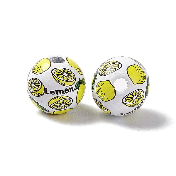PandaHall Fruit Printed Wood European Beads, Large Hole Bead, Round, Yellow, Lemon Pattern, 16x14.5mm, Hole: 4.2mm Wood Lemon Yellow
PandaHall Fruit Printed Wood European Beads, Large Hole Bead, Round, Yellow, Lemon Pattern, 16x14.5mm, Hole: 4.2mm Wood Lemon Yellow