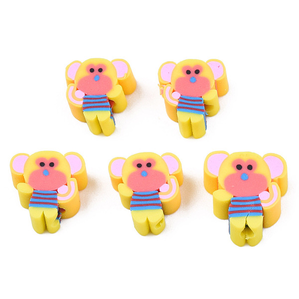 PandaHall Handmade Polymer Clay Beads, Monkey, Gold, 10~13x8~10x4~5mm, Hole: 1.8mm Polymer Clay Monkey Gold
PandaHall Handmade Polymer Clay Beads, Monkey, Gold, 10~13x8~10x4~5mm, Hole: 1.8mm Polymer Clay Monkey Gold