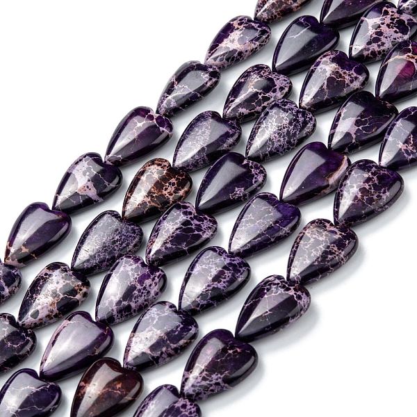 PandaHall Natural Imperial Jasper Bead Strands, Dyed, Heart, 20~20.5x15~15.5x6~6.8mm, Hole: 1.2mm, about 20pcs/strand, 14.76~15.08 inch..., Purple
PandaHall Natural Imperial Jasper Bead Strands, Dyed, Heart, 20~20.5x15~15.5x6~6.8mm, Hole: 1.2mm, about 20pcs/strand, 14.76~15.08 inch..., Purple