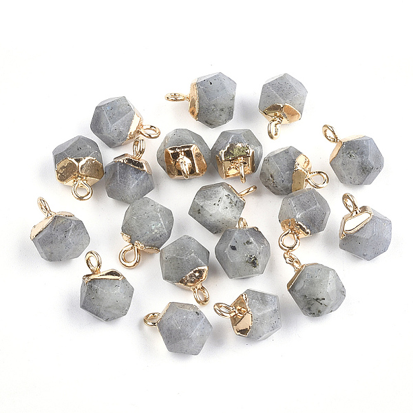 PandaHall Electroplate Natural Labradorite Star Cut Round Charms, with Iron Findings, Faceted, Golden, 11~12x8x8mm, Hole: 1.5mm Labradorite...
PandaHall Electroplate Natural Labradorite Star Cut Round Charms, with Iron Findings, Faceted, Golden, 11~12x8x8mm, Hole: 1.5mm Labradorite...