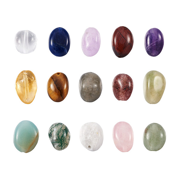 PandaHall Craftdady 150Pcs 15 Colors Natural Mixed Gemstone Beads, Oval, 8~15x7~12x4~12mm, Hole: 1mm, 10pcs/color Mixed Stone Oval
PandaHall Craftdady 150Pcs 15 Colors Natural Mixed Gemstone Beads, Oval, 8~15x7~12x4~12mm, Hole: 1mm, 10pcs/color Mixed Stone Oval