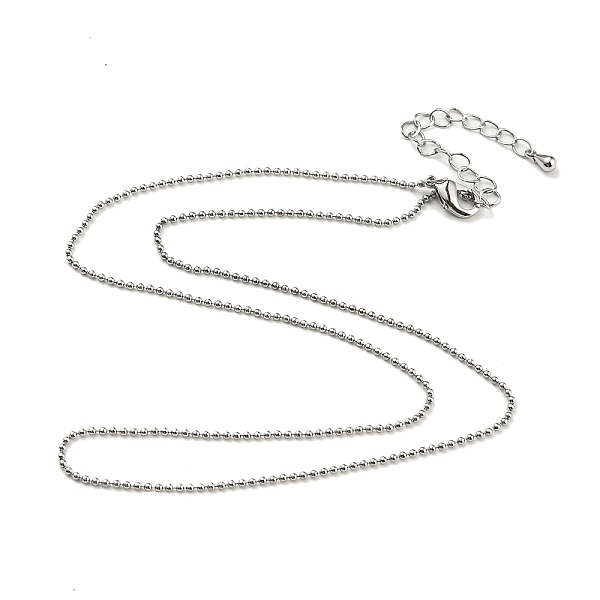 PandaHall Brass Ball Chain Necklaces Making, with Lobster Claw Clasps, Long-Lasting Plated, Platinum, 15.75 inch(40cm) Brass
PandaHall Brass Ball Chain Necklaces Making, with Lobster Claw Clasps, Long-Lasting Plated, Platinum, 15.75 inch(40cm) Brass