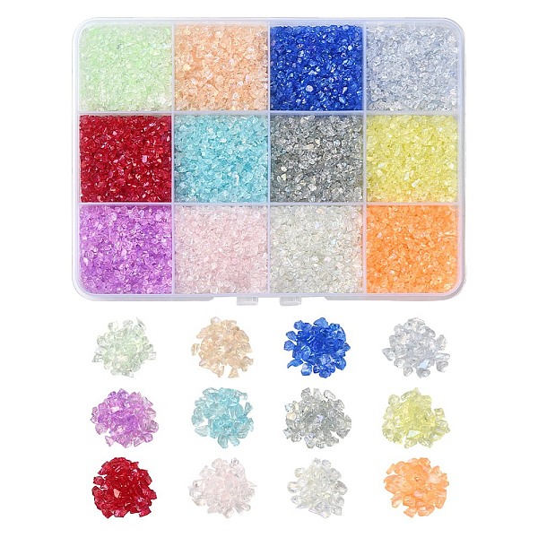 PandaHall 144g 12 Colors Transparent Electroplate Glass Beads, No Hole/Undrilled, AB Color Plated, Chip, Mixed Color, 1.5~2x1.5~2mm..., Multicolor
PandaHall 144g 12 Colors Transparent Electroplate Glass Beads, No Hole/Undrilled, AB Color Plated, Chip, Mixed Color, 1.5~2x1.5~2mm..., Multicolor