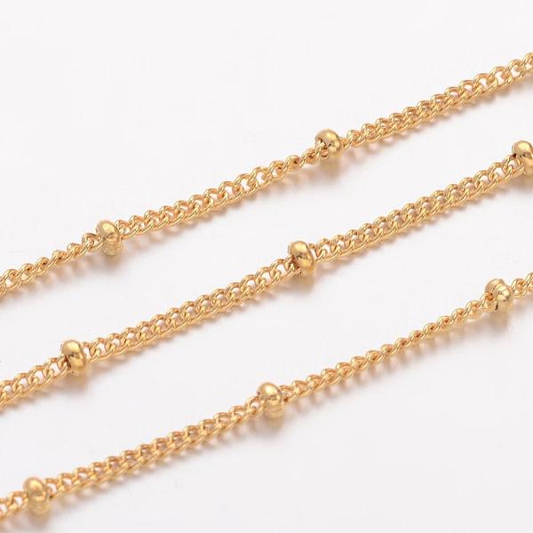 PandaHall Ion Plating(IP) 304 Stainless Steel Twisted Chains, Curb Chains, Soldered, Satellite Chains, with Spool, Rondelle Beads, Golden...
PandaHall Ion Plating(IP) 304 Stainless Steel Twisted Chains, Curb Chains, Soldered, Satellite Chains, with Spool, Rondelle Beads, Golden...