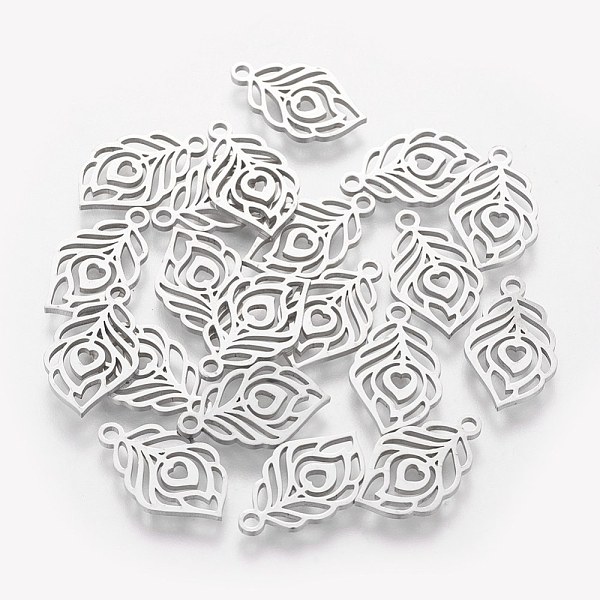PandaHall 304 Stainless Steel Pendants, Feather, Stainless Steel Color, 17.7x10.4x1mm, Hole: 1.5mm 304 Stainless Steel Feather
PandaHall 304 Stainless Steel Pendants, Feather, Stainless Steel Color, 17.7x10.4x1mm, Hole: 1.5mm 304 Stainless Steel Feather