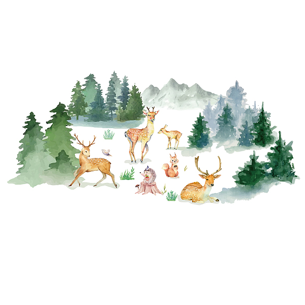 PandaHall PVC Wall Stickers, Wall Decoration, Mountain & Forest, 960x320mm, 2 style, 1 sheet/style, 2 sheets/set Plastic Others
PandaHall PVC Wall Stickers, Wall Decoration, Mountain & Forest, 960x320mm, 2 style, 1 sheet/style, 2 sheets/set Plastic Others