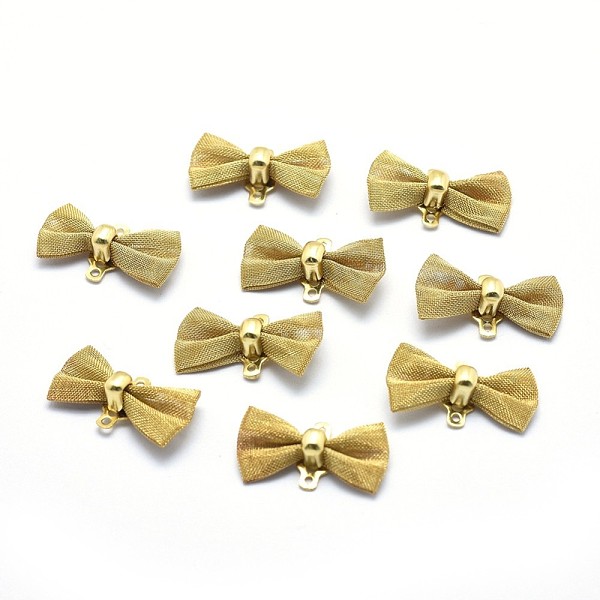 PandaHall Eco-Friendly Brass Links, Lead Free & Cadmium Free & Nickel Free, Bowknot, Real 18K Gold Plated, 9x18x5mm, Hole: 0.8mm Brass...
PandaHall Eco-Friendly Brass Links, Lead Free & Cadmium Free & Nickel Free, Bowknot, Real 18K Gold Plated, 9x18x5mm, Hole: 0.8mm Brass...
