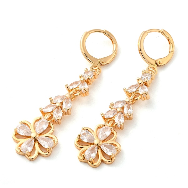 PandaHall Rack Plating Golden Brass Dangle Leverback Earrings, with Cubic Zirconia, Flower, Clear, 50x12.5mm Cubic Zirconia Flower Clear
PandaHall Rack Plating Golden Brass Dangle Leverback Earrings, with Cubic Zirconia, Flower, Clear, 50x12.5mm Cubic Zirconia Flower Clear