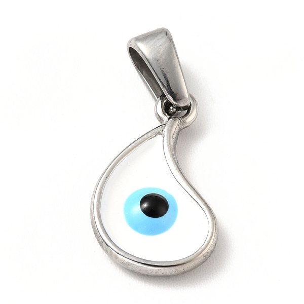 PandaHall 304 Stainless Steel Pendants, with Enamel, Teardrop with Evil Eye, Stainless Steel Color, 15.5x9x2.5mm, Hole: 4.5x2.5mm Stainless..., White
PandaHall 304 Stainless Steel Pendants, with Enamel, Teardrop with Evil Eye, Stainless Steel Color, 15.5x9x2.5mm, Hole: 4.5x2.5mm Stainless..., White