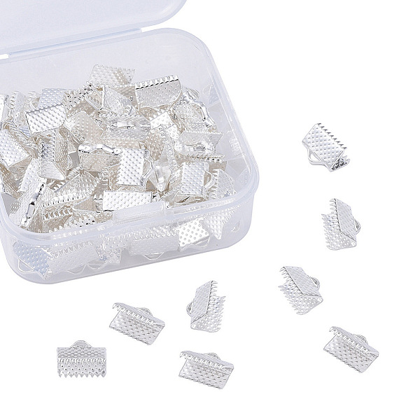 PandaHall Iron Ribbon Crimp Ends, Lead Free, Silver, 7x10mm, Hole: 2mm, 100pcs/box Iron
PandaHall Iron Ribbon Crimp Ends, Lead Free, Silver, 7x10mm, Hole: 2mm, 100pcs/box Iron